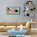 "Armonia e Colore (50x100 cm)" - Un'esplosione di gioia cromatica per il tuo spazio. - Alessandro Butera Atelier d'Arte italiana dal 2014