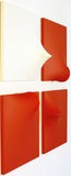 Italian style polittico red and white 4 cm 40x40 - Alessandro Butera Atelier d'Arte italiana dal 2014