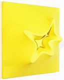 Estroflessione italian style yellow (50x50x18 cm) | Alessandro Butera - Scultura da Parete di Design Italiano - Alessandro Butera Atelier d'Arte italiana dal 2014