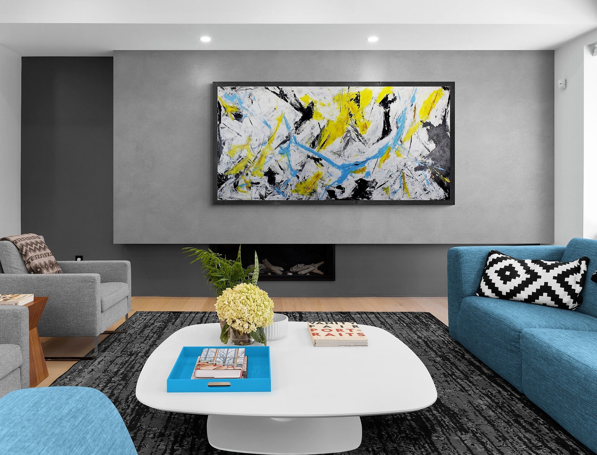 quadri astratti informali per soggiorno moderno 