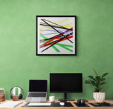 Giclèe su carta cm. 70x70  titolo "space lines" AlessandroButera.gallery