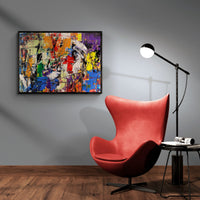 Arte astratta contemporanea opera unica "abstraction 101" cm. 80x105