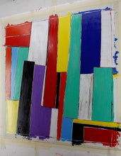 Cargar imagen en el visor de la galería, Arte astratta contemporanea xxl opera unica &quot;geometries and colors&quot; cm. 105x105
