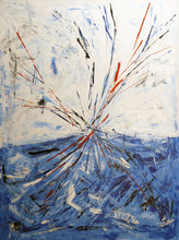 Carica l&#39;immagine nel visualizzatore di Gallery, Arte astratta contemporanea xxl opera unica &quot;blue and yellow&quot; cm. 100x70
