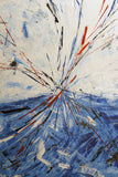 Arte astratta contemporanea opera unica "blue" cm. 100x70