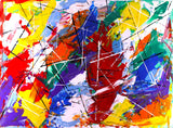 Arte astratta contemporanea opera unica "abstraction 114" cm. 70x100