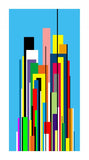 Giclèe su carta cm. 90x50 titolo "the city of colors" Alessandro Butera