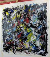 Load image into Gallery viewer, dipinto astratto colorato materico di grandi dimensioni  cm. 104x104 &quot;abstract 3&quot; opera unica
