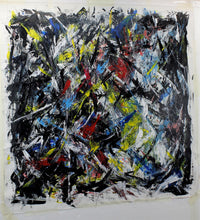 Charger l&#39;image dans la galerie, dipinto astratto colorato materico di grandi dimensioni  cm. 104x104 &quot;abstract 3&quot; opera unica

