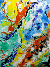 Cargar imagen en el visor de la galería, dipinto astratto colorato materico verticale cm. 140x105 &quot;abstract 6&quot; opera unica
