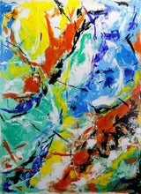 Load image into Gallery viewer, dipinto astratto colorato materico verticale cm. 140x105 &quot;abstract 6&quot; opera unica
