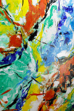 Carica l&#39;immagine nel visualizzatore di Gallery, dipinto astratto colorato materico verticale cm. 140x105 &quot;abstract 6&quot; opera unica
