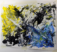 Charger l&#39;image dans la galerie, grande quadro multicolor astratto minimale &quot;abstract 7&quot; opera unica fatto a mano cm. 67x83
