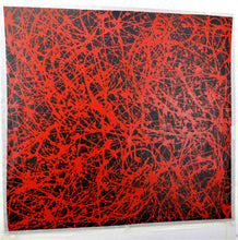 Cargar imagen en el visor de la galería, quadro astratto di grandi dimensioni opera unica &quot;Black and red&quot; cm. 99x108
