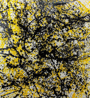 Yellow: Butera, Action Painting, Acrylic Energy, 109x105cm - Alessandro Butera Atelier d'Arte italiana dal 2014