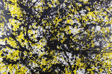 Carica l&#39;immagine nel visualizzatore di Gallery, Dripping... quadro astratto di grandi dimensioni opera unica &quot;yellow&quot; cm.109x105

