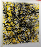 Yellow: Butera, Action Painting, Acrylic Energy, 109x105cm - Alessandro Butera Atelier d'Arte italiana dal 2014