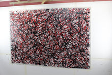 Charger l&#39;image dans la galerie, Quadro astratto colorato di grandi dimensioni firmato alessandro butera &quot;red and black&quot; opera unica cm. 112x161
