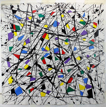 Charger l&#39;image dans la galerie, Alessandro Butera, dipinto astratto xxl cm. 105x105 serie &quot;New style&quot;

