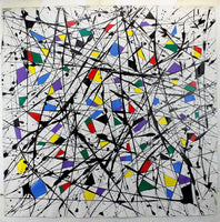 Alessandro Butera, tableau abstrait xxl cm. Série 105x105 "Nouveau style"