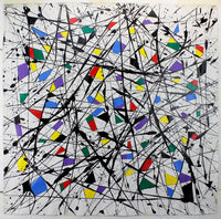 Alessandro Butera, tableau abstrait xxl cm. Série 105x105 "Nouveau style"