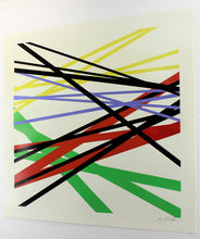 Cargar imagen en el visor de la galería, Giclèe su carta cm. 70x70  titolo &quot;space lines&quot; AlessandroButera.gallery
