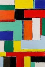 Load image into Gallery viewer, Arte astratta contemporanea xxl opera unica &quot;geometries and colors&quot; cm. 105x90
