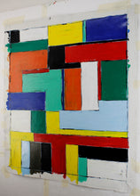 Load image into Gallery viewer, Arte astratta contemporanea xxl opera unica &quot;geometries and colors&quot; cm. 105x90

