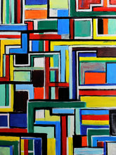 Cargar imagen en el visor de la galería, Arte astratta contemporanea xxl opera unica &quot;geometries and colors&quot; cm. 105x80
