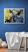 Cargar imagen en el visor de la galería, grande quadro multicolor astratto minimale &quot;abstract 7&quot; opera unica fatto a mano cm. 67x83
