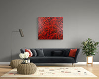 Black and Red: Butera, Dripping, Acrylic, Energy, 99x108cm - Alessandro Butera Atelier d'Arte italiana dal 2014