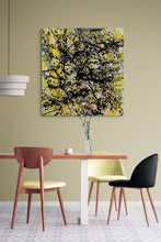 Load image into Gallery viewer, Dripping... quadro astratto di grandi dimensioni opera unica &quot;yellow&quot; cm.109x105
