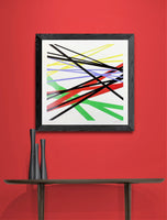 Giclèe su carta cm. 70x70  titolo "space lines" AlessandroButera.gallery - Alessandro Butera Atelier d'Arte italiana dal 2014