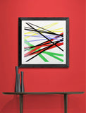 Giclèe su carta cm. 70x70  titolo "space lines" AlessandroButera.gallery - Alessandro Butera Atelier d'Arte italiana dal 2014